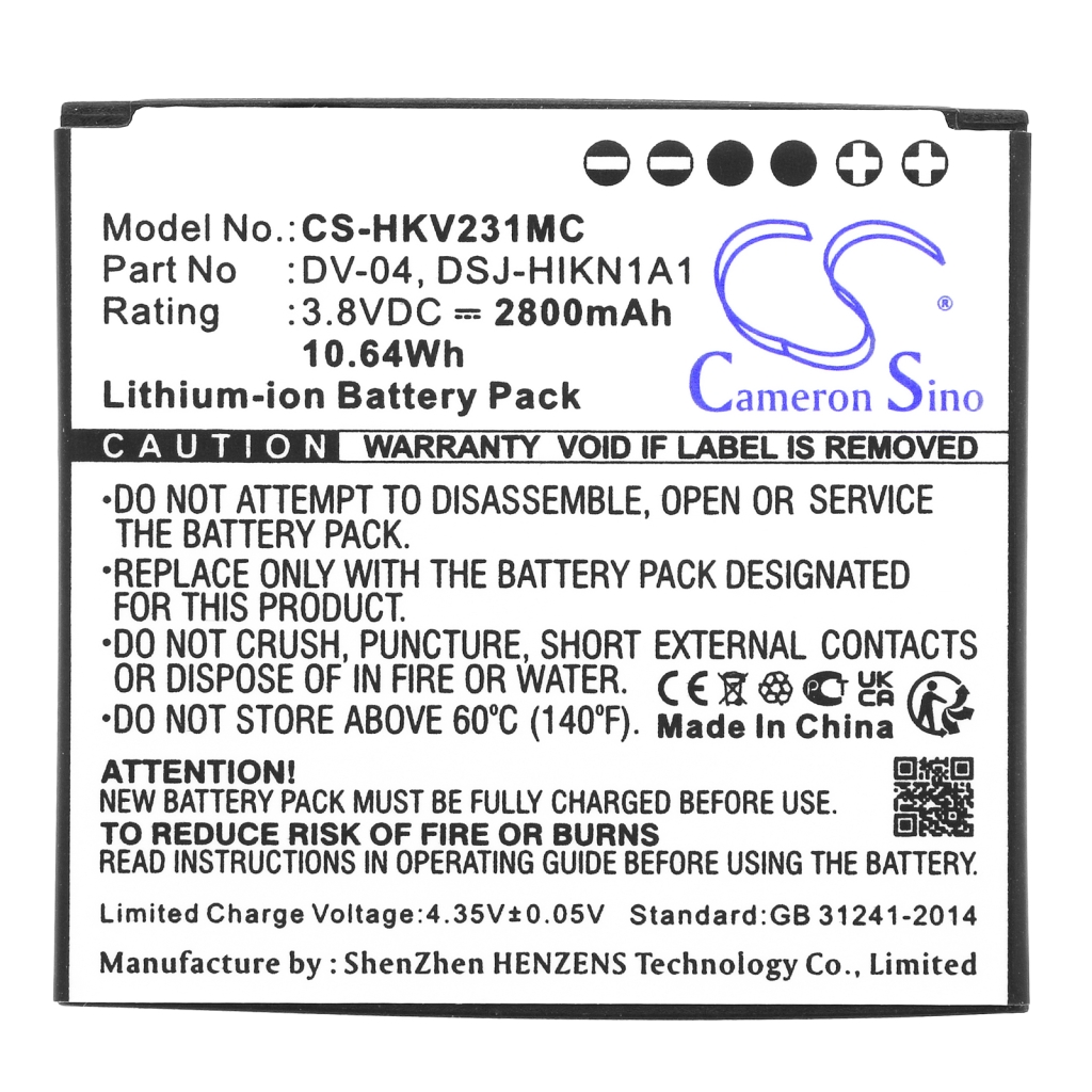 Akkumulátorok Helyettesíti a DS-MH1310-N1(B)