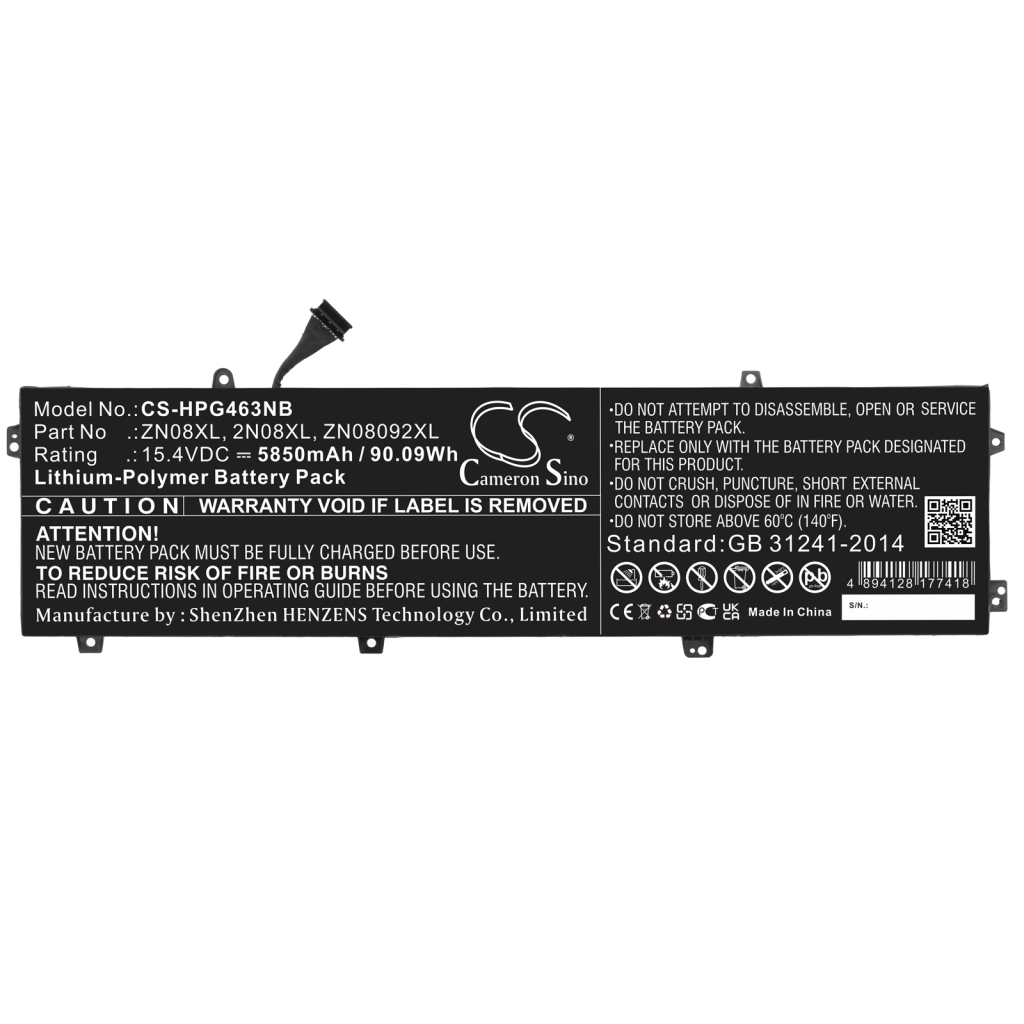 Battery Replaces ZN08092XL