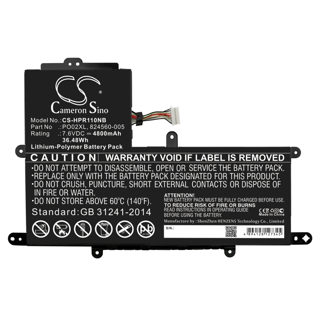 Battery Replaces 823908-2D1