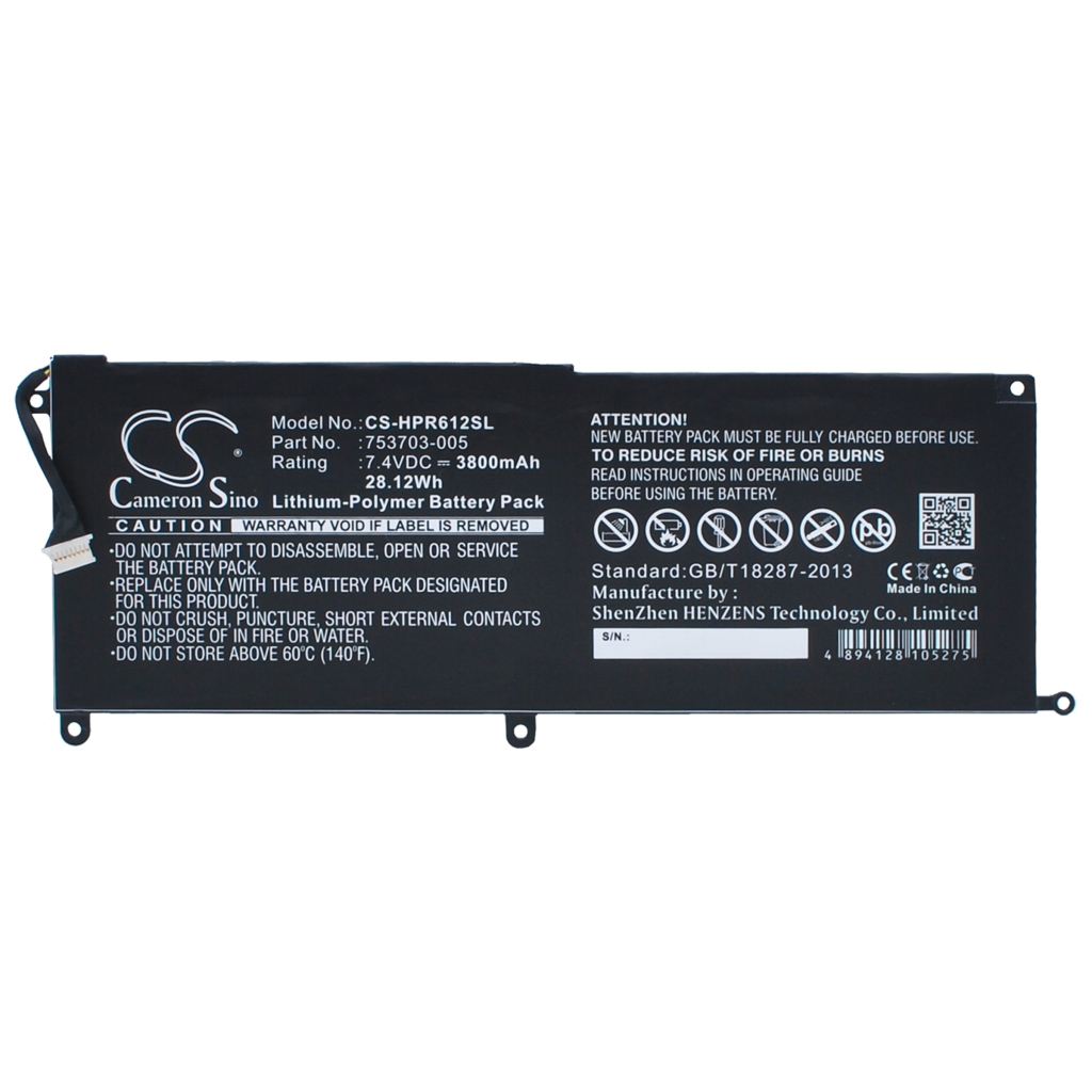 Tablet Battery HP CS-HPR612SL