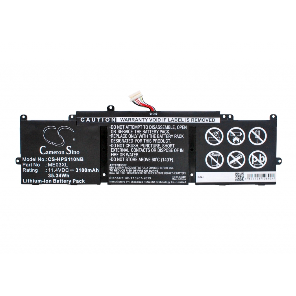 Notebook battery HP Stream 11-D026TU-N1W30PA (CS-HPS110NB)