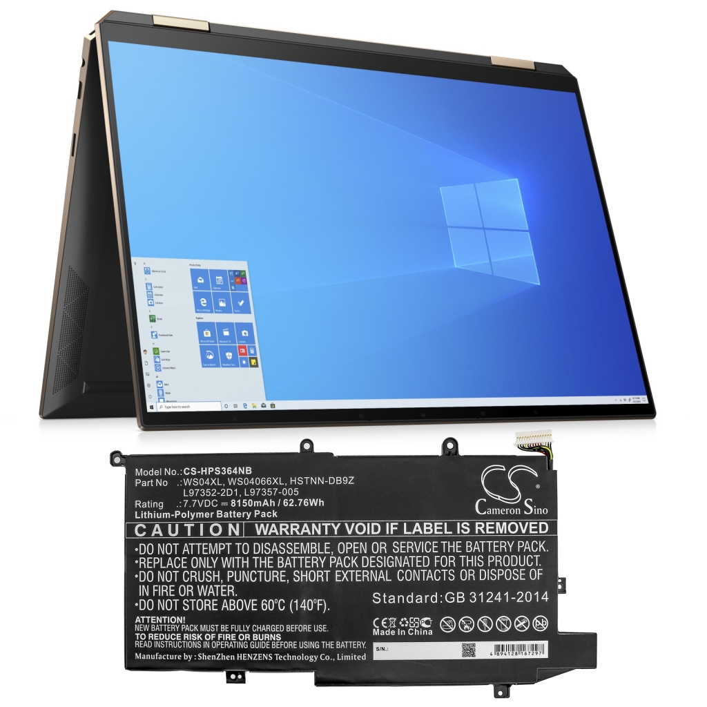 Notebook battery HP SPECTRE X360 14-EA0083TU (CS-HPS364NB)