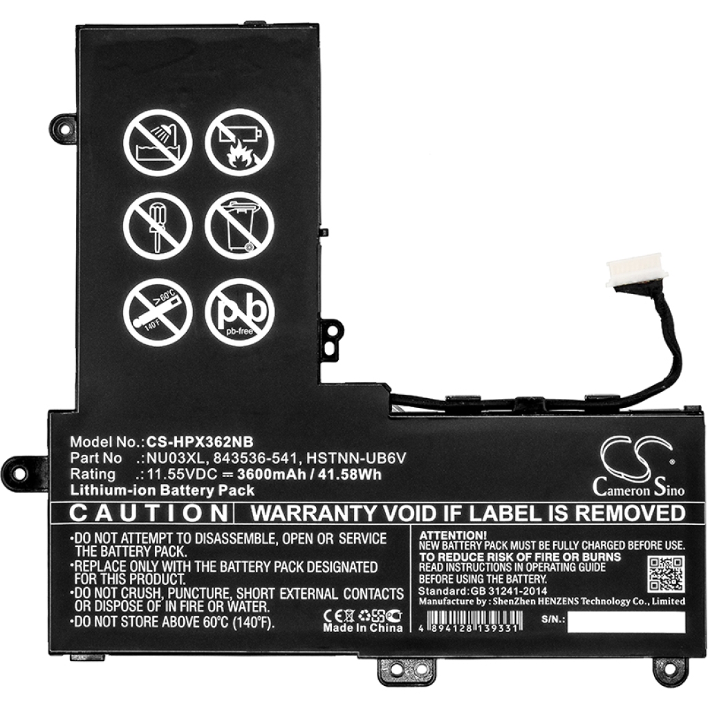 Notebook battery HP Pavilion X360 11-U018TU (CS-HPX362NB)