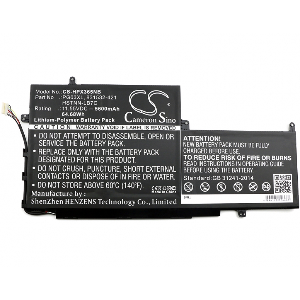 Battery Replaces 831532-422