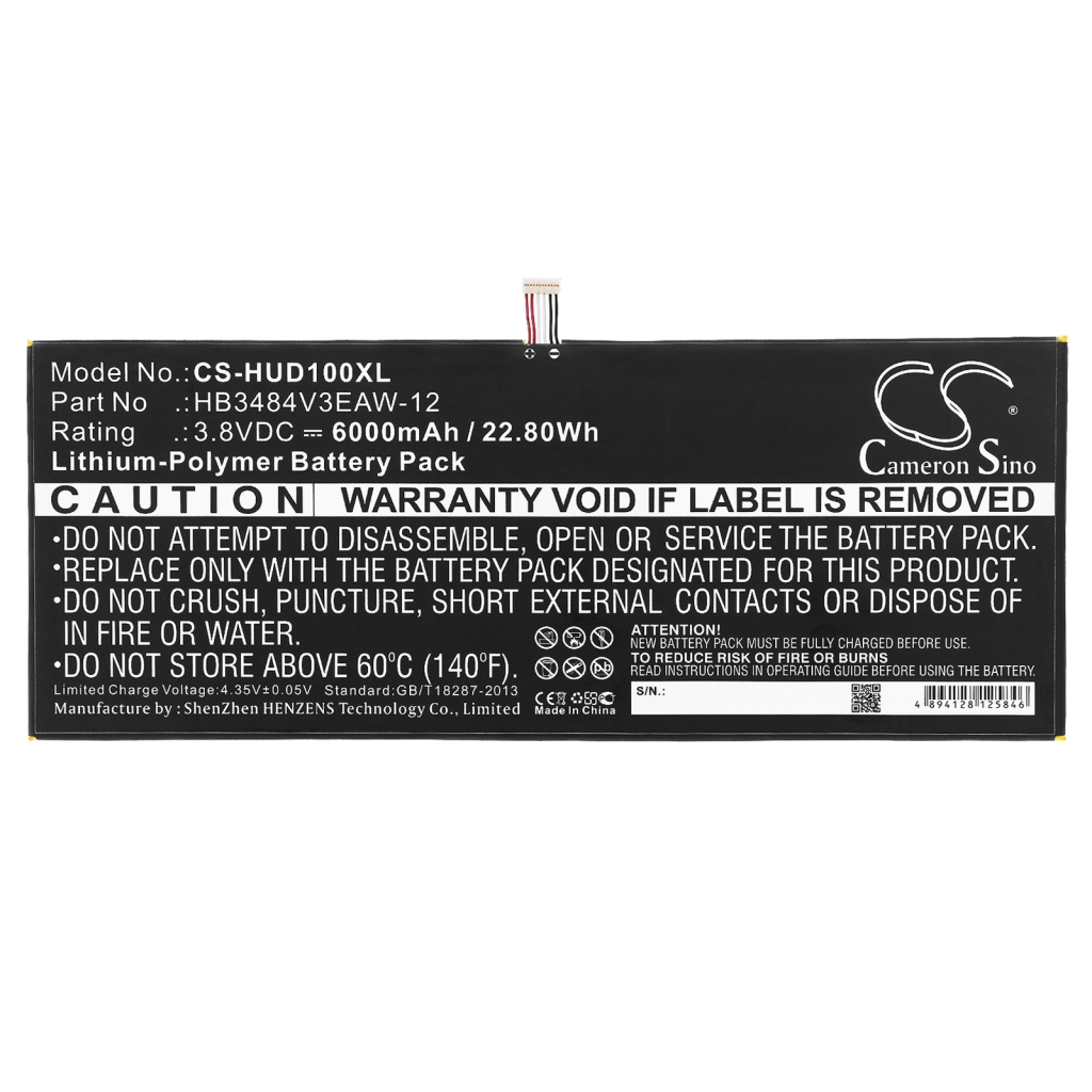 Tablet Battery Huawei CS-HUD100XL