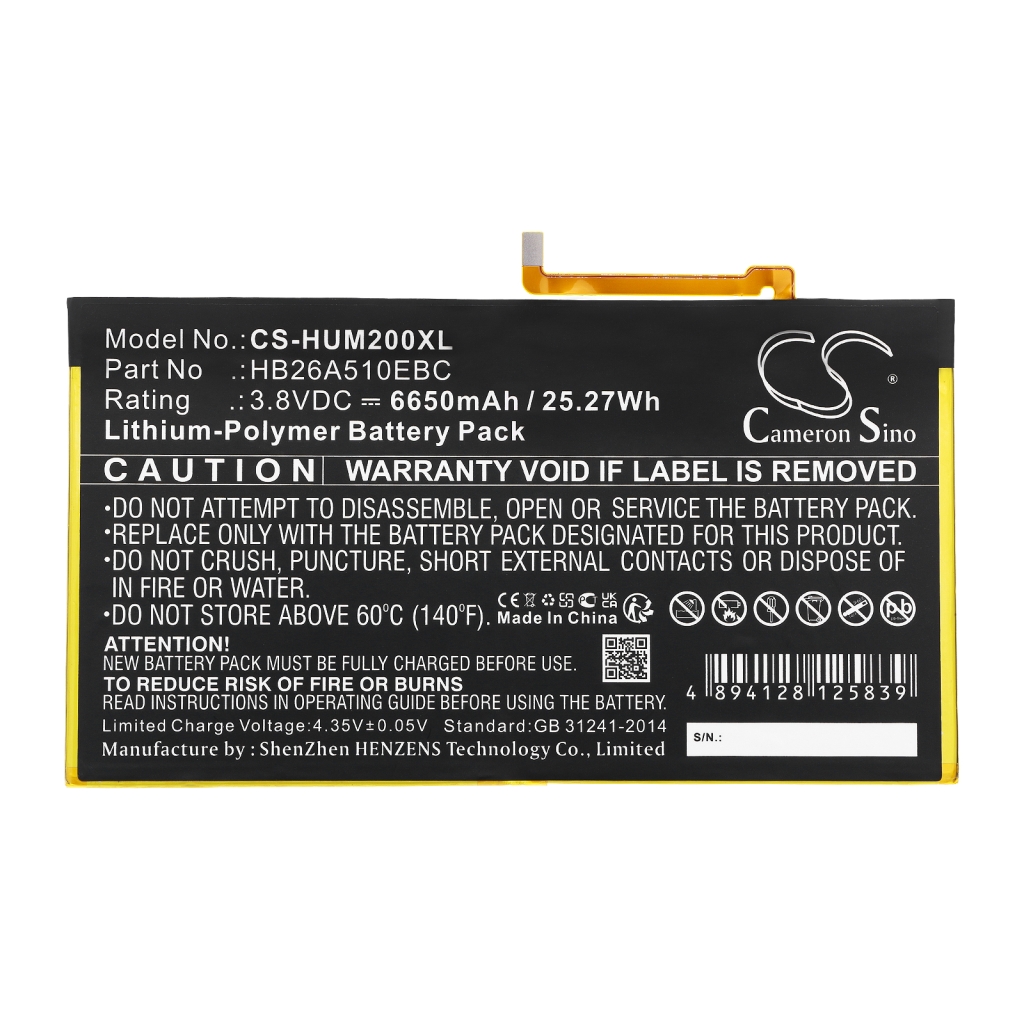 Tablet Battery Huawei BAH-L09 (CS-HUM200XL)