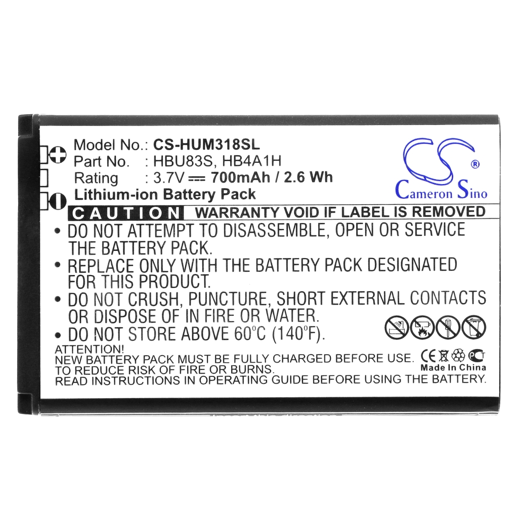 Mobile Phone Battery Consumer cellular CS-HUM318SL