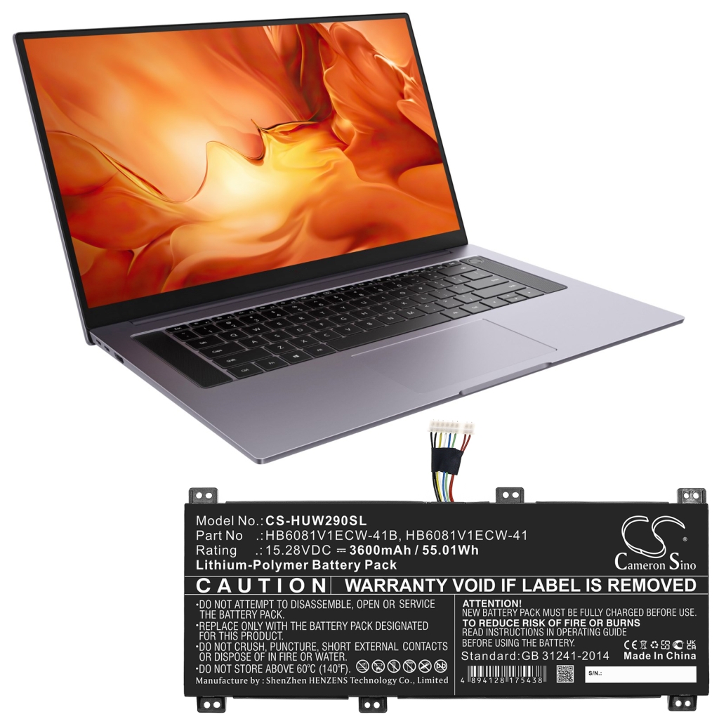 Laptop akkumulátorok Huawei MateBook D 16