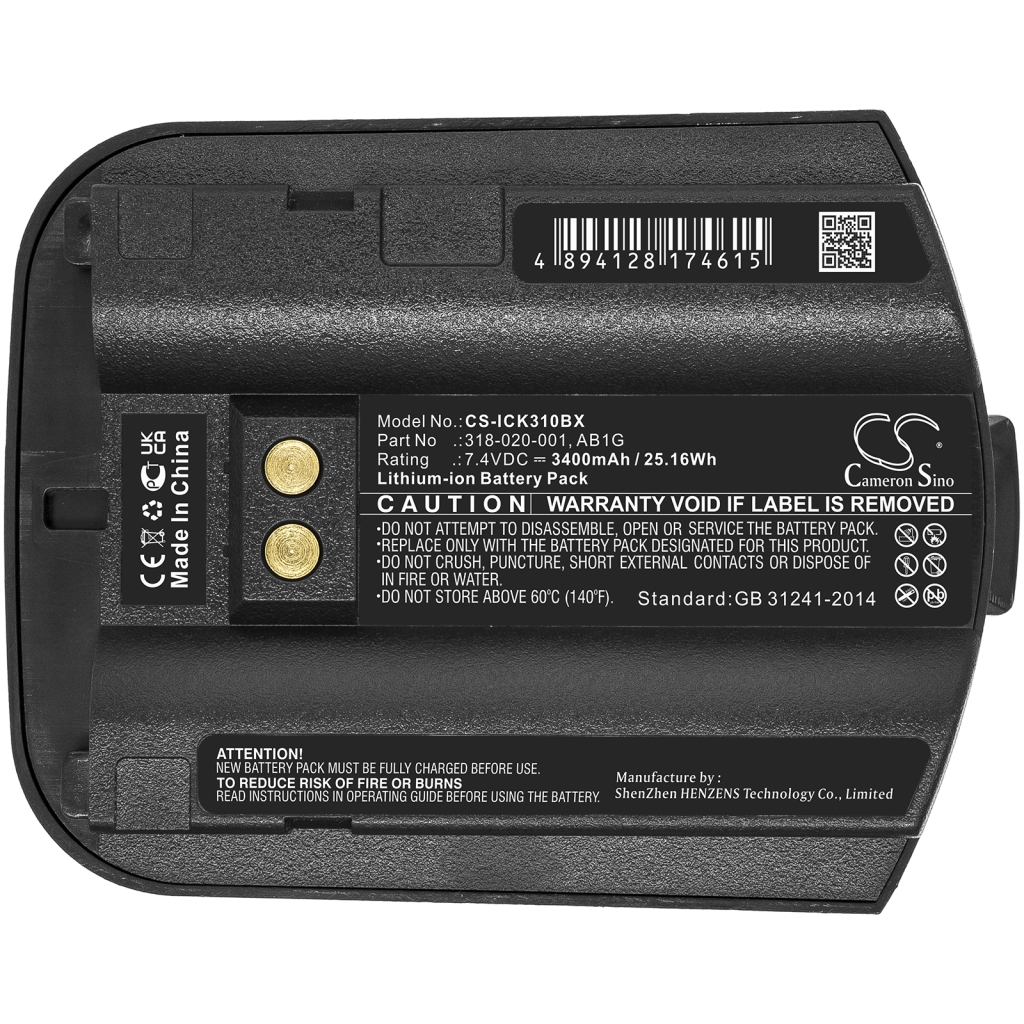 BarCode, Scanner Battery Intermec CS-ICK310BX