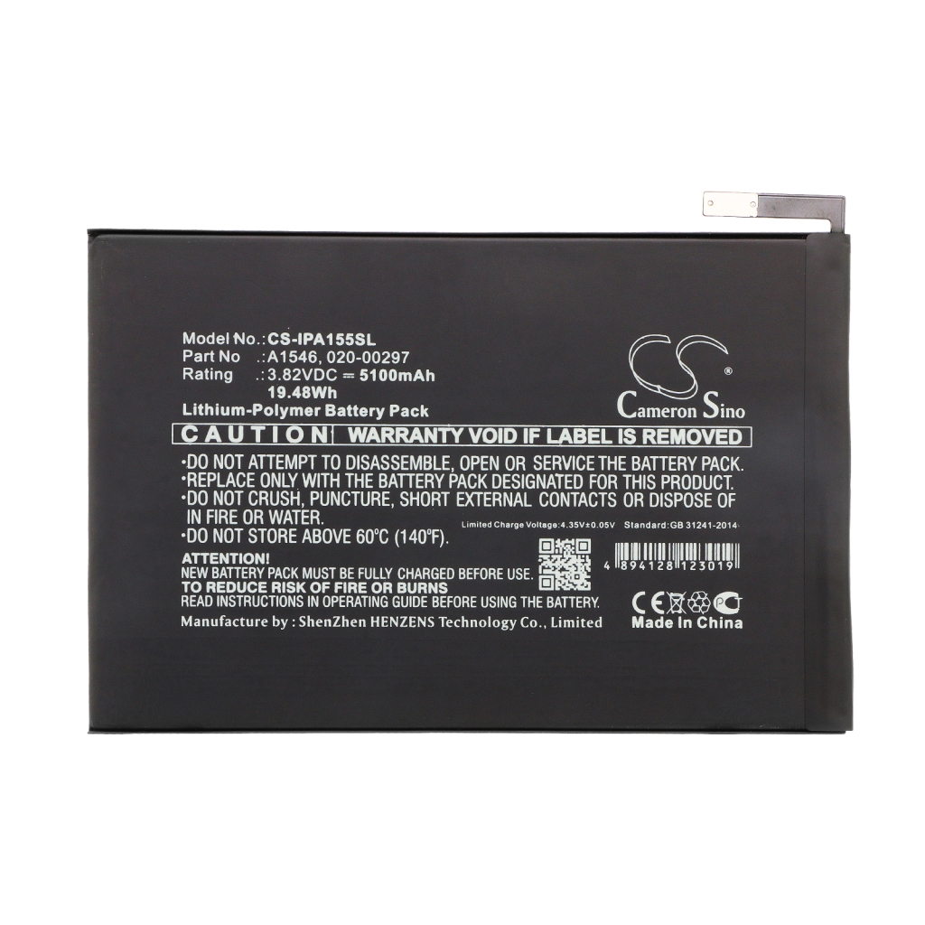 Tablet Battery Apple A1538 (CS-IPA155SL)