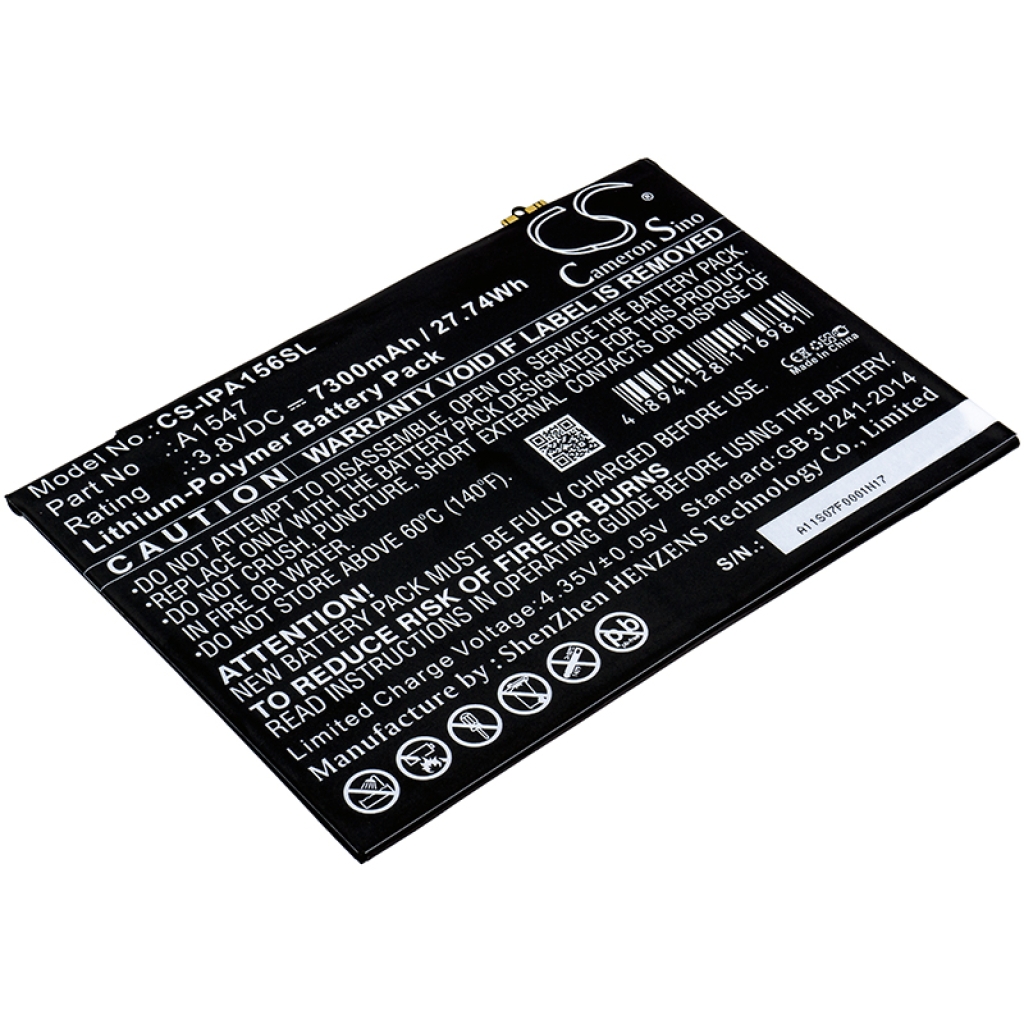 Tablet Battery Apple MH322LL/A (CS-IPA156SL)