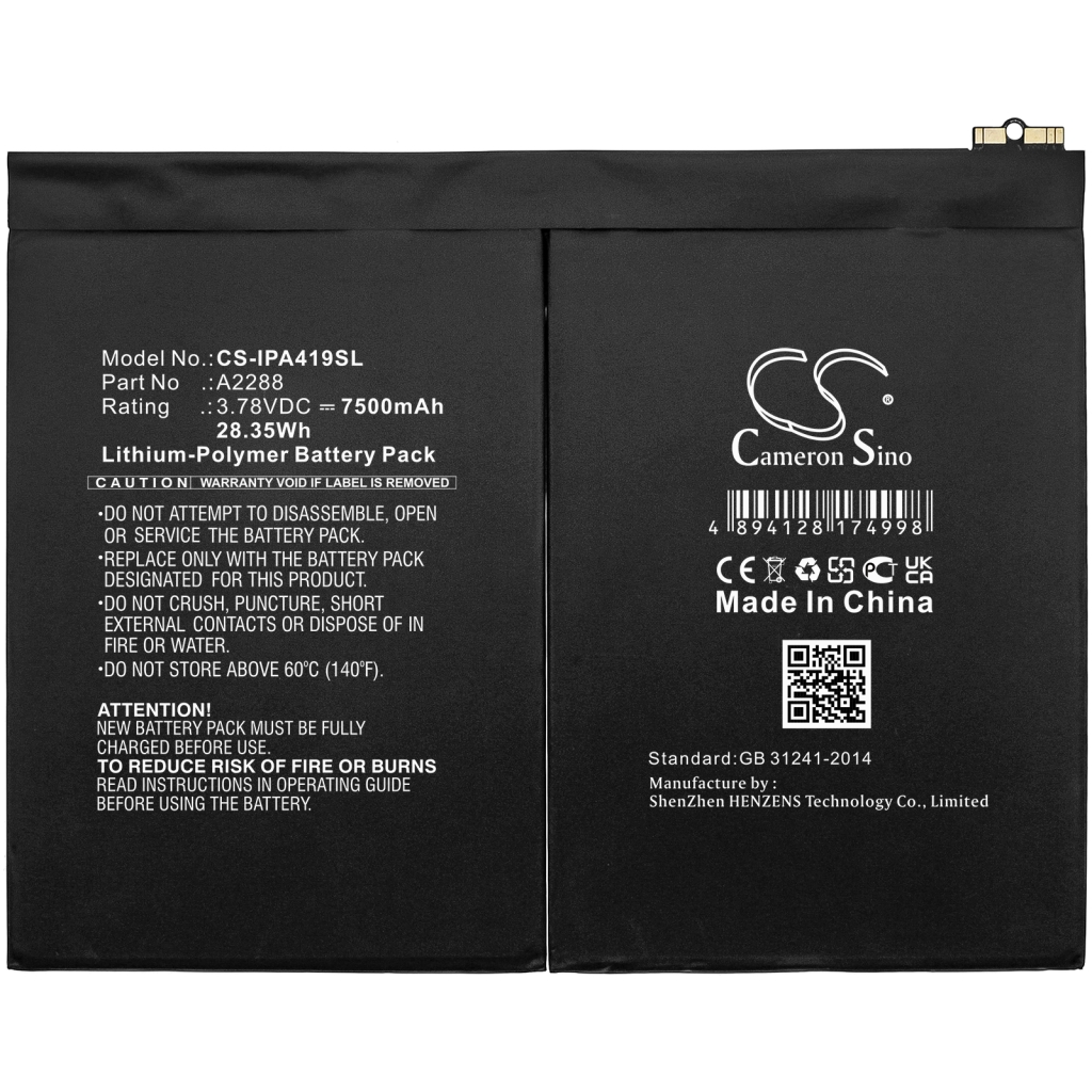 Tablet Battery Apple A2325 (CS-IPA419SL)