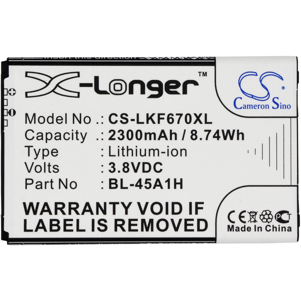 Mobile Phone Battery LG CS-LKF670XL