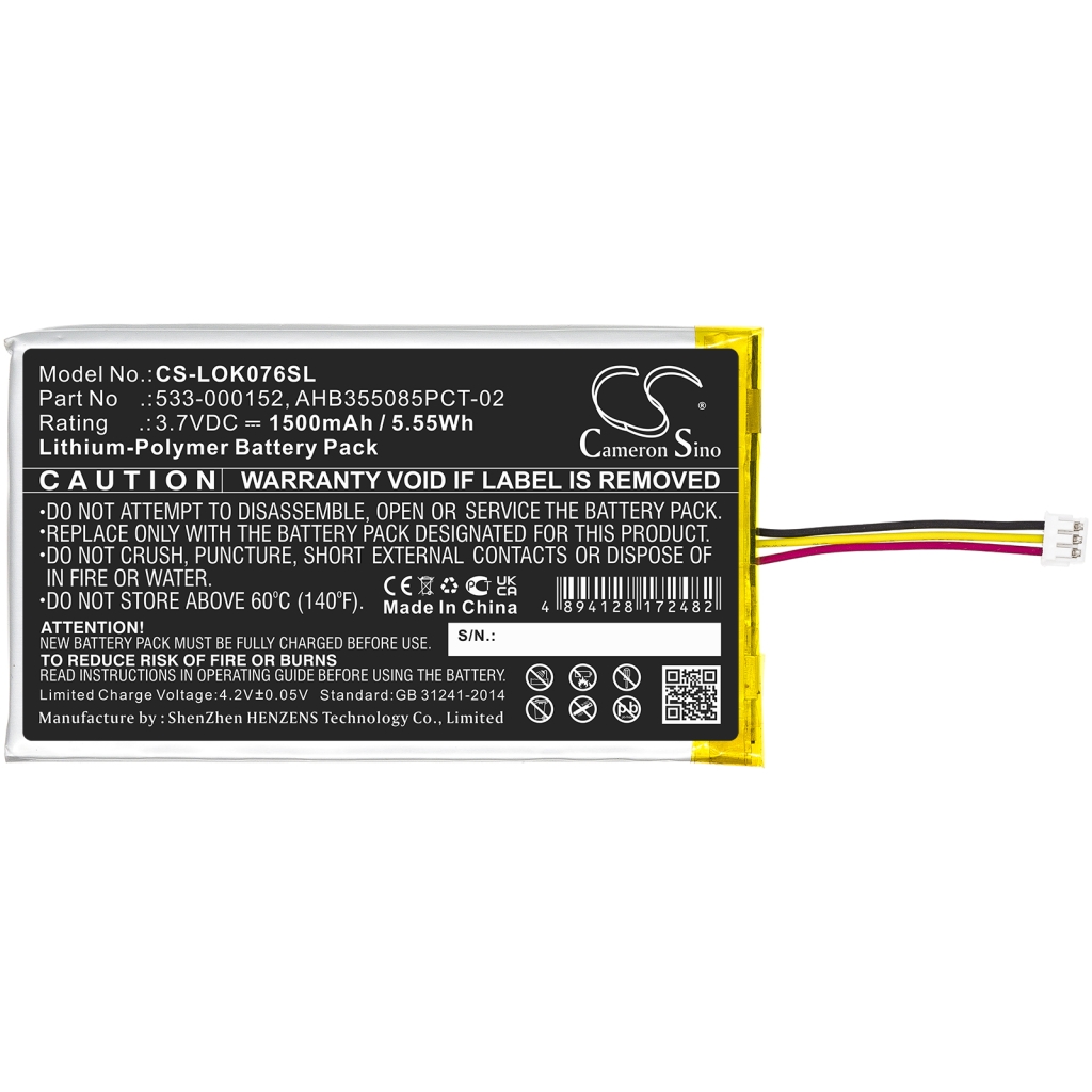 Battery Replaces 533-000204