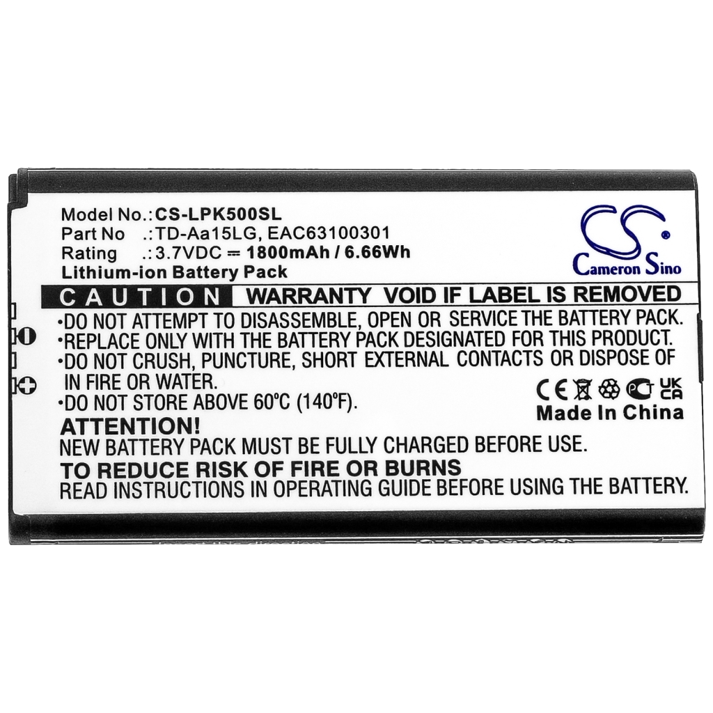 Battery Replaces TD-Aa15LG