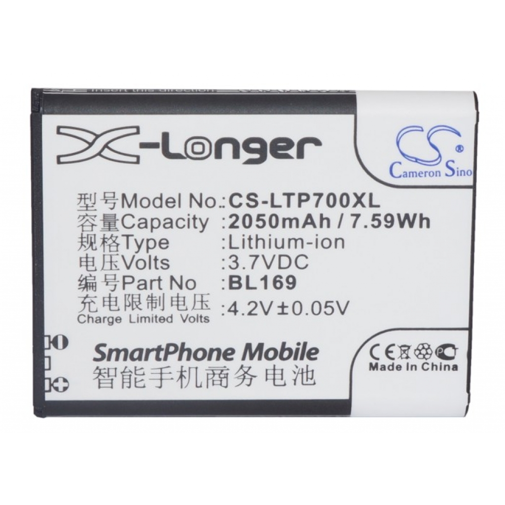 Mobile Phone Battery Lenovo CS-LTP700XL