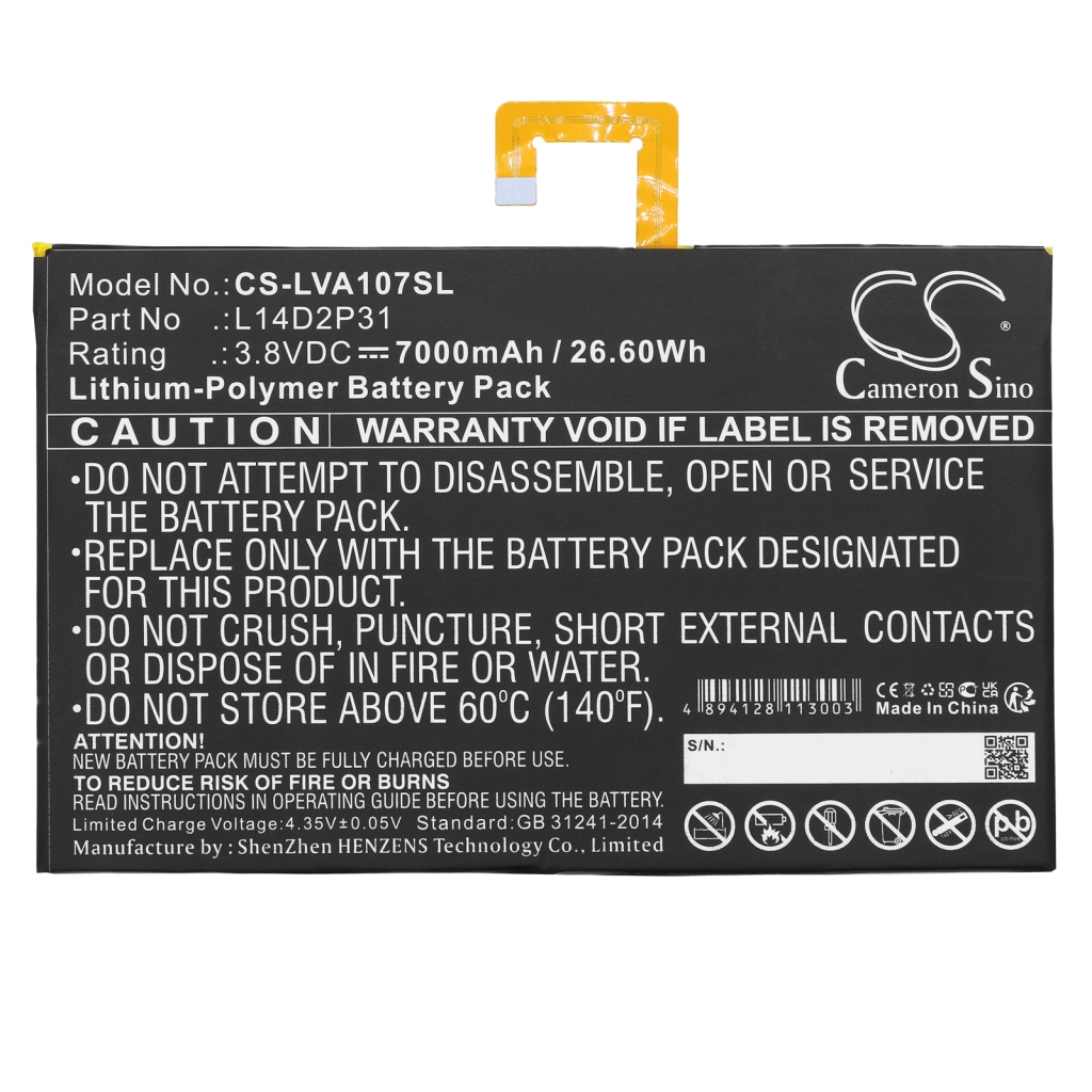 Tablet Battery Lenovo TAB 4 10 plus (CS-LVA107SL)