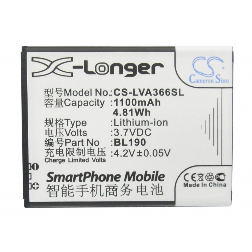 Mobile Phone Battery Lenovo CS-LVA366SL