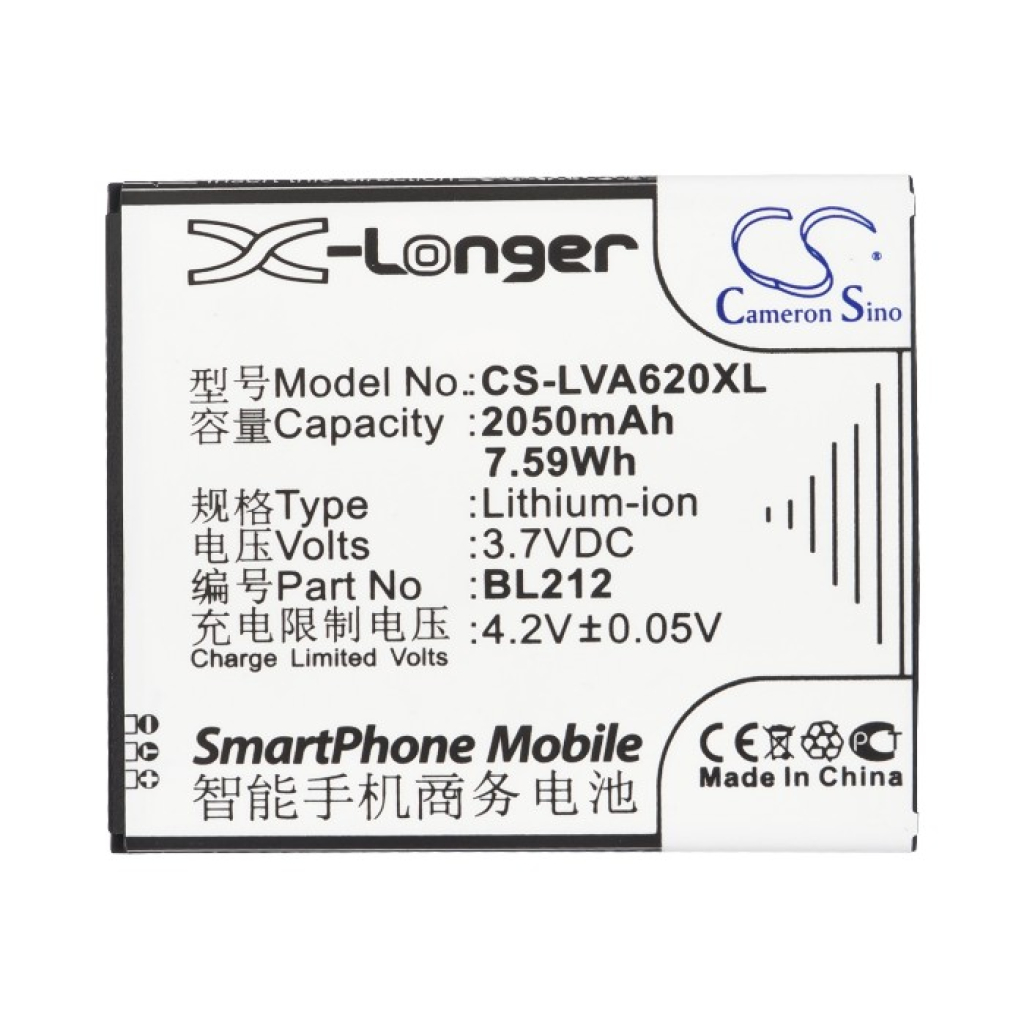 Mobile Phone Battery Lenovo CS-LVA620XL