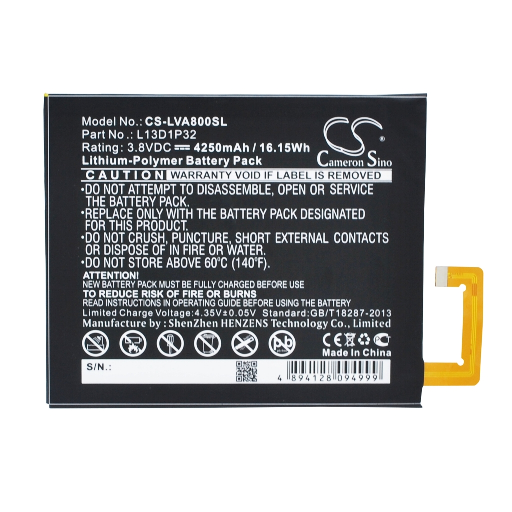 Tablet Battery Lenovo CS-LVA800SL