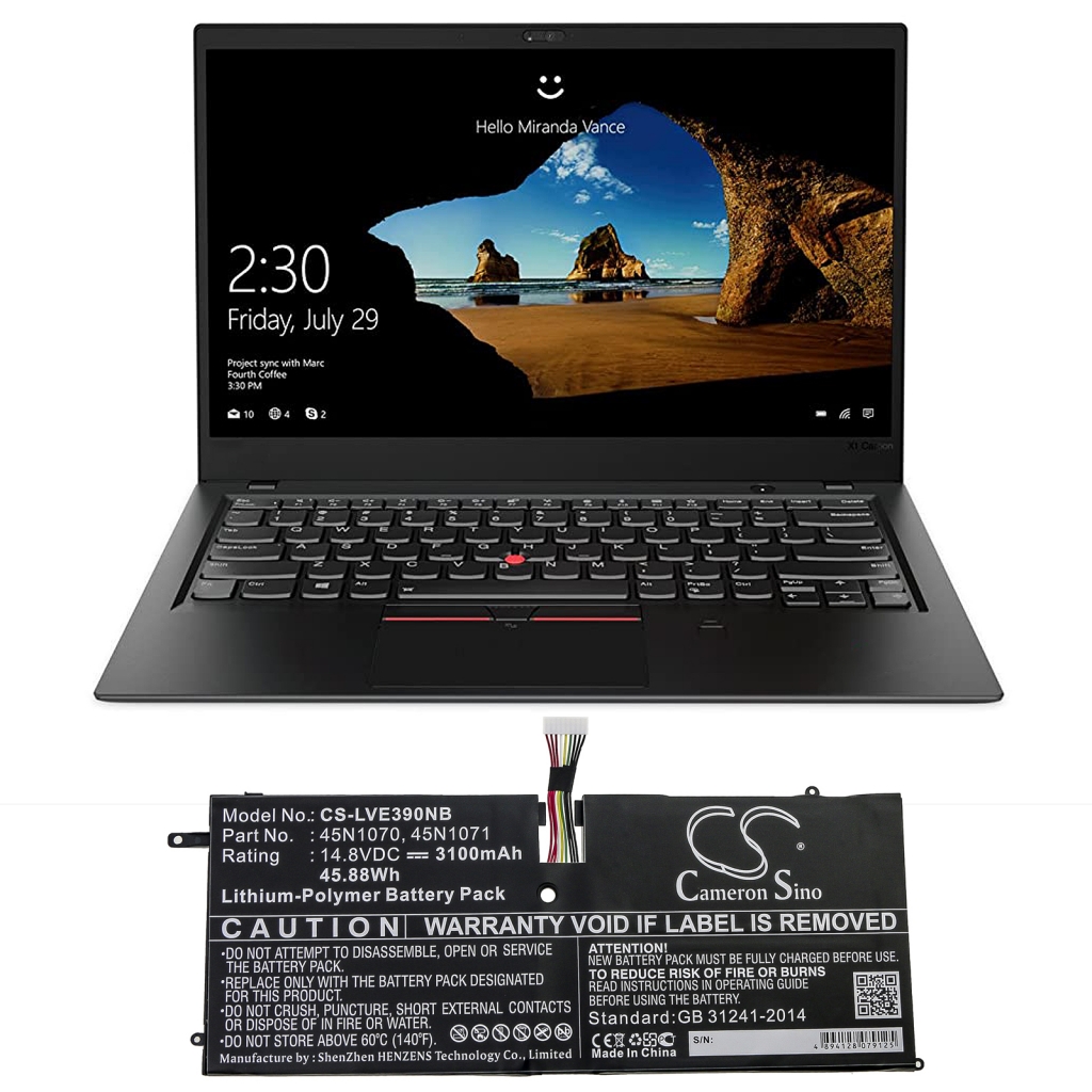 Laptop akkumulátorok Lenovo ThinkPad X1 Carbon 3460-37U (CS-LVE390NB)