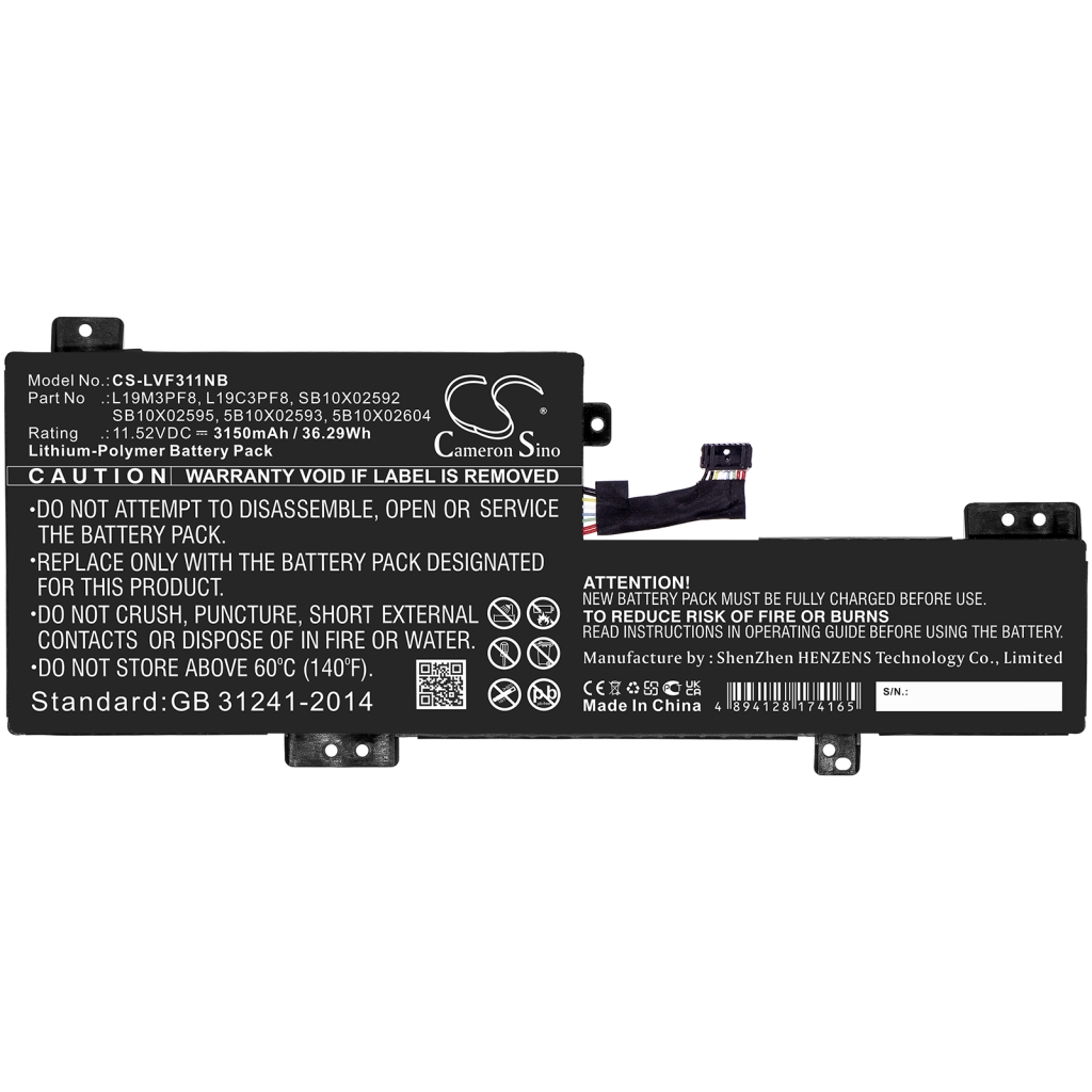 Laptop akkumulátorok Lenovo IdeaPad Flex 3 11IGL05 82B20014AD (CS-LVF311NB)