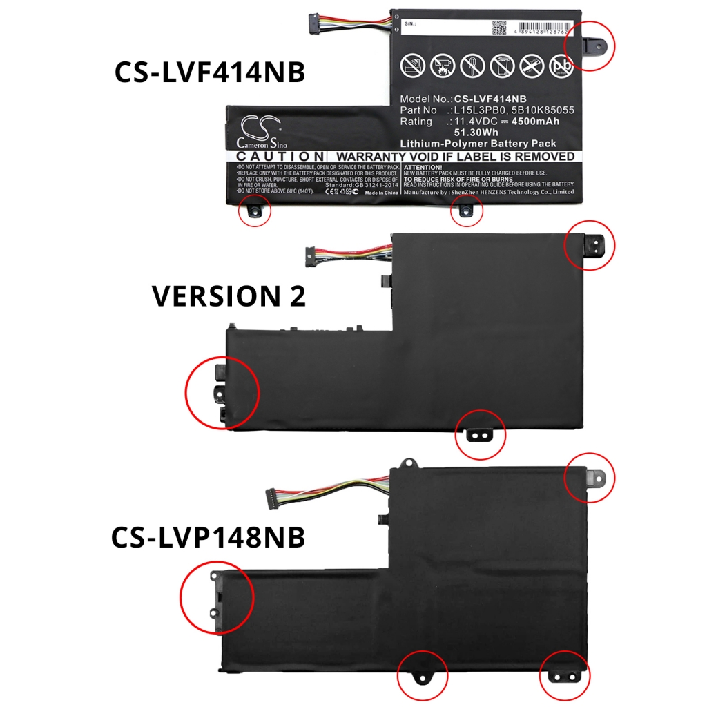 Notebook battery Lenovo IdeaPad 320S-14IKBR(81BN009HGE) (CS-LVF414NB)