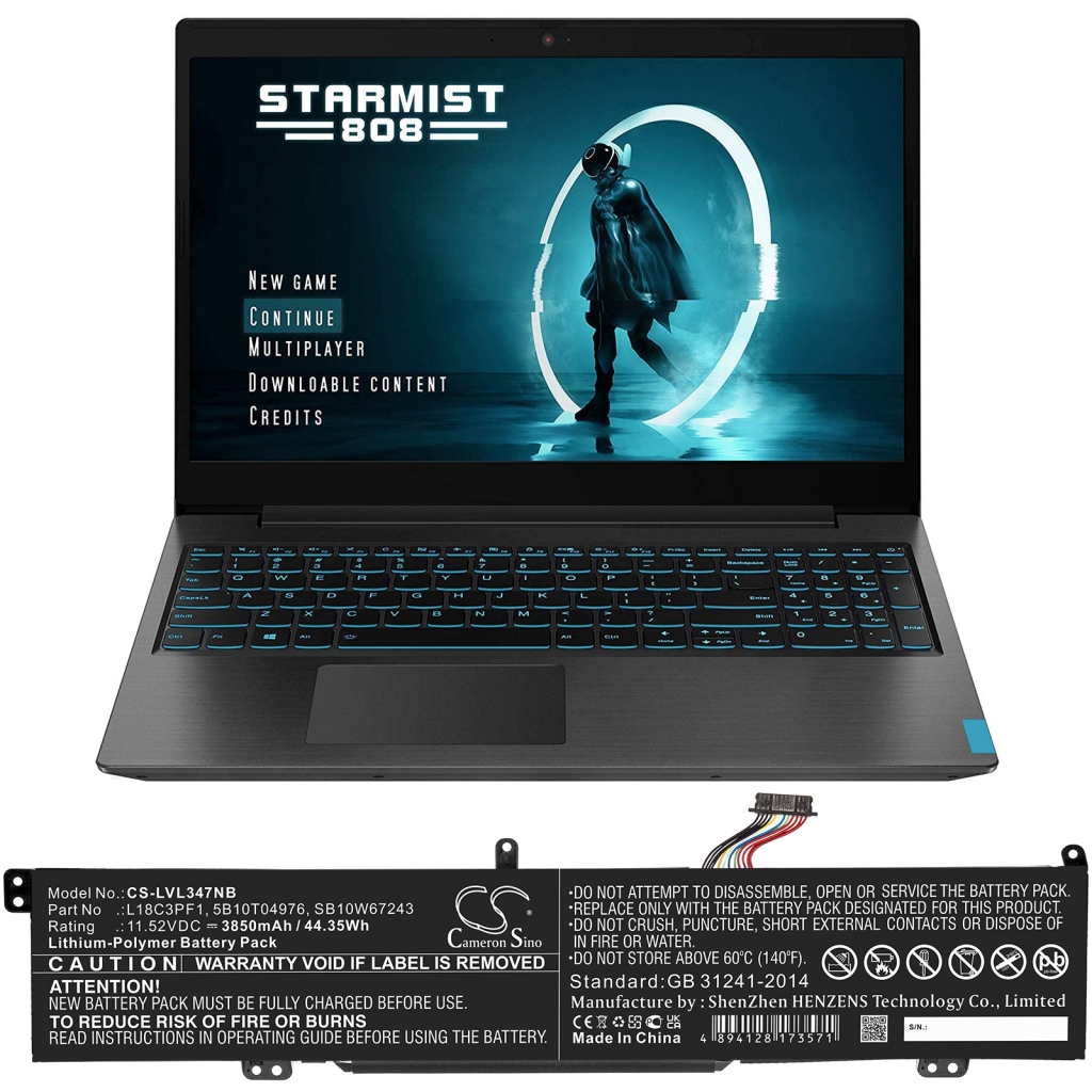 Laptop akkumulátorok Lenovo Ideapad L340 17 Gaming L340-17irh (CS-LVL347NB)