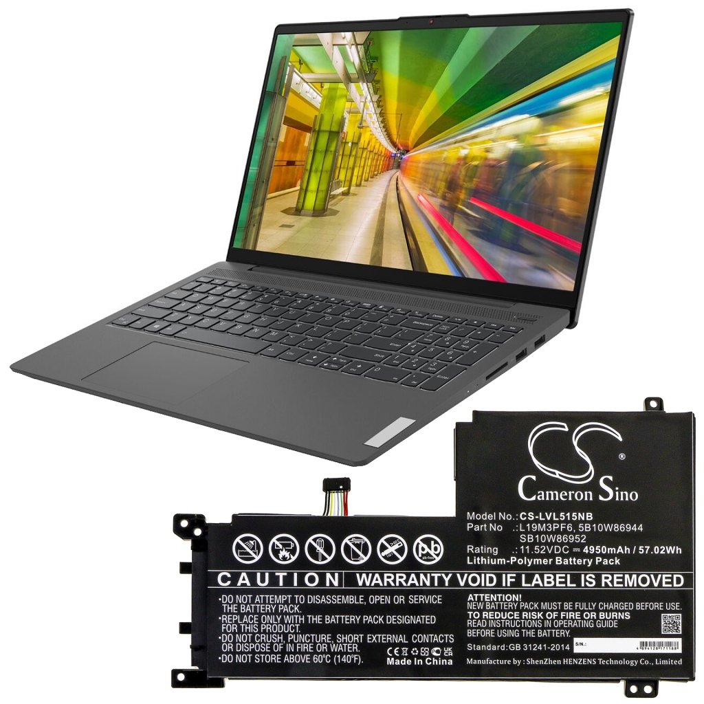 Laptop akkumulátorok Lenovo IdeaPad 5-15IIL05 81YK003VMZ (CS-LVL515NB)