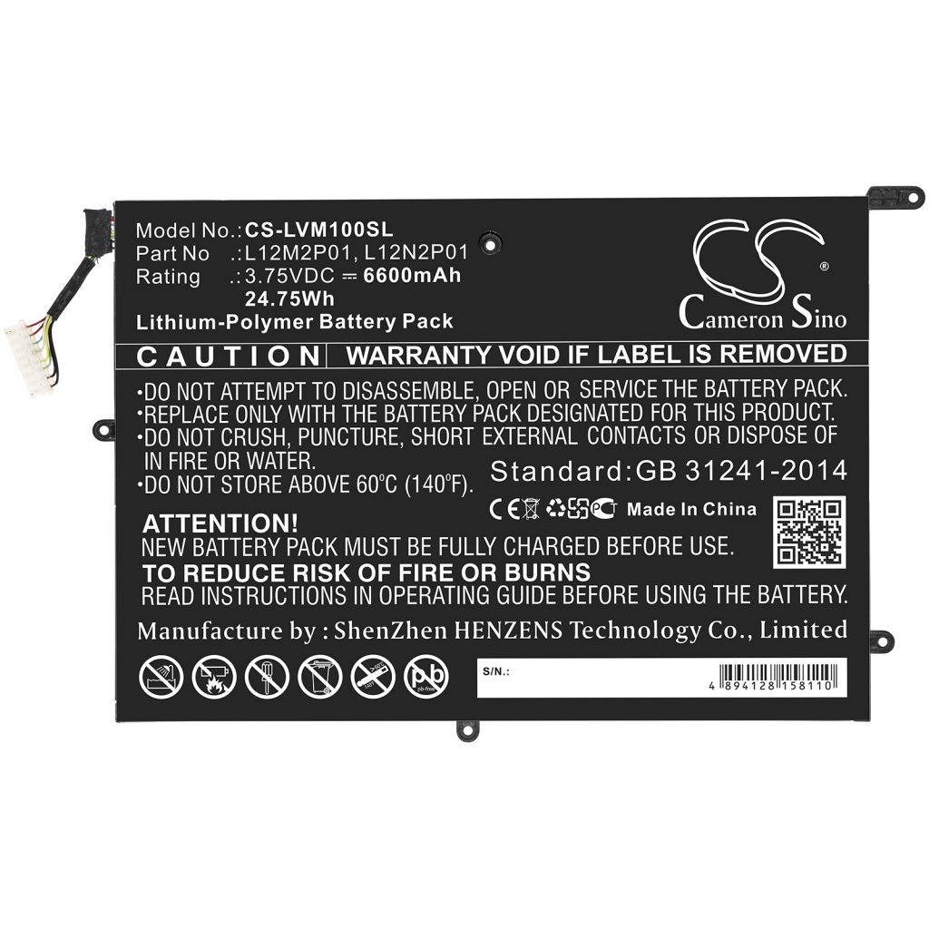 Tablet Battery Lenovo ThinkPad Tablet 2 3679 - 10.1 (CS-LVM100SL)