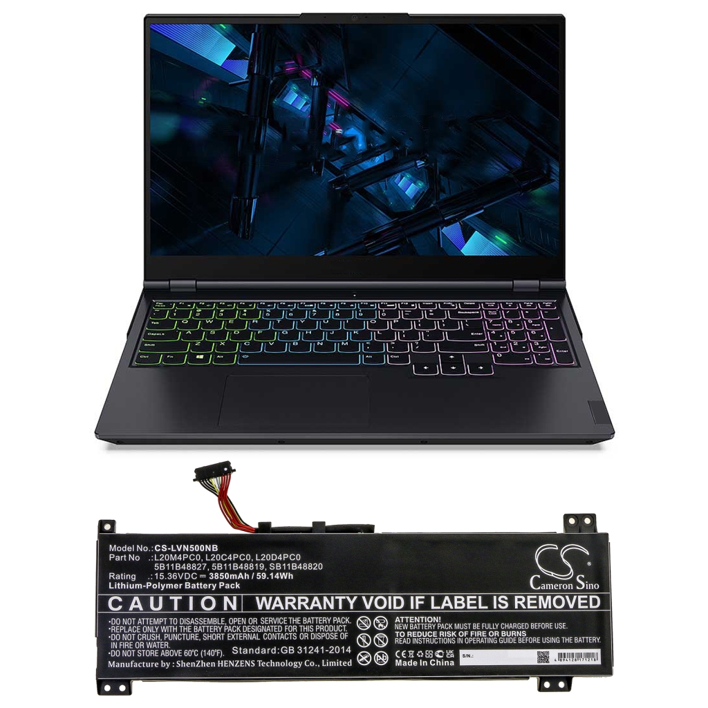 Laptop akkumulátorok Lenovo Legion 5-15ACH6H(82JU000JGE) (CS-LVN500NB)