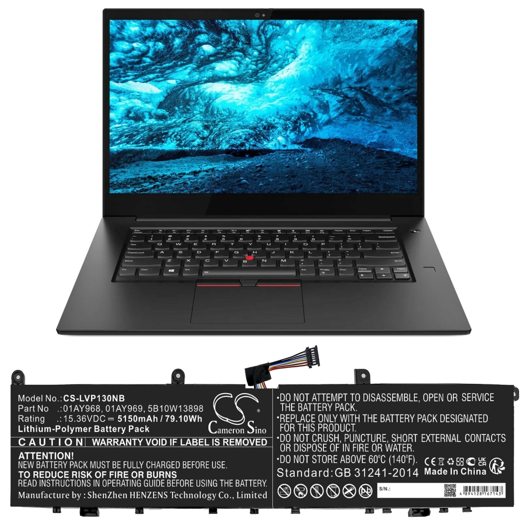 Laptop akkumulátorok Lenovo ThinkPad P1-20MDA00DCD (CS-LVP130NB)