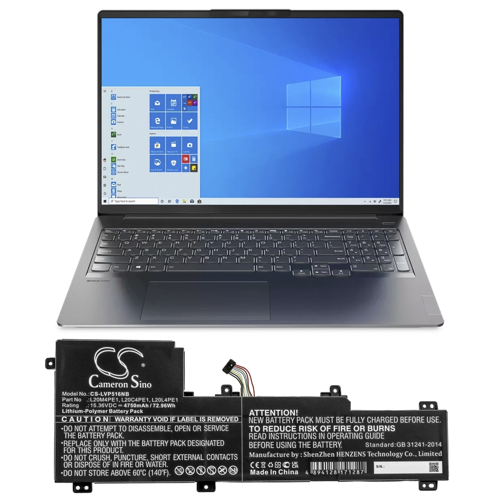 Laptop akkumulátorok Lenovo IdeaPad 5 Pro (CS-LVP516NB)
