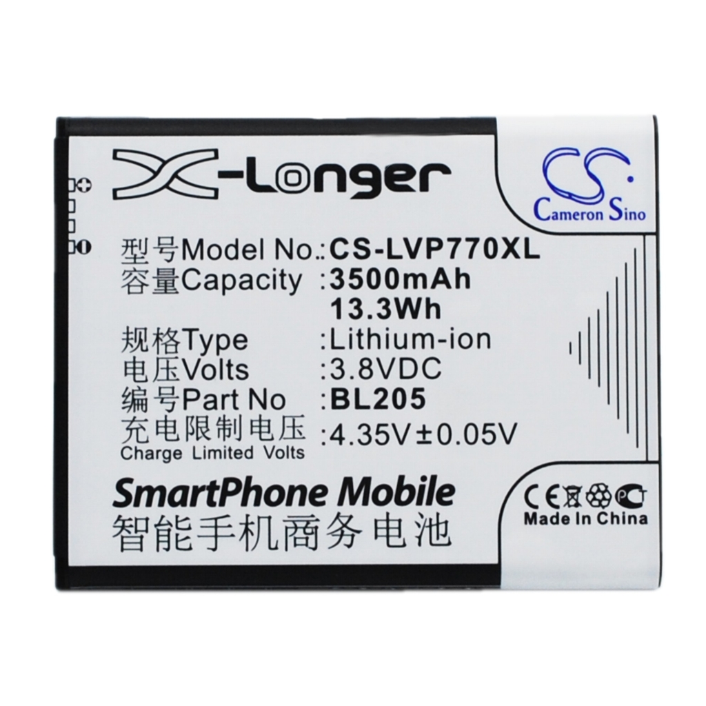 Mobile Phone Battery Lenovo CS-LVP770XL