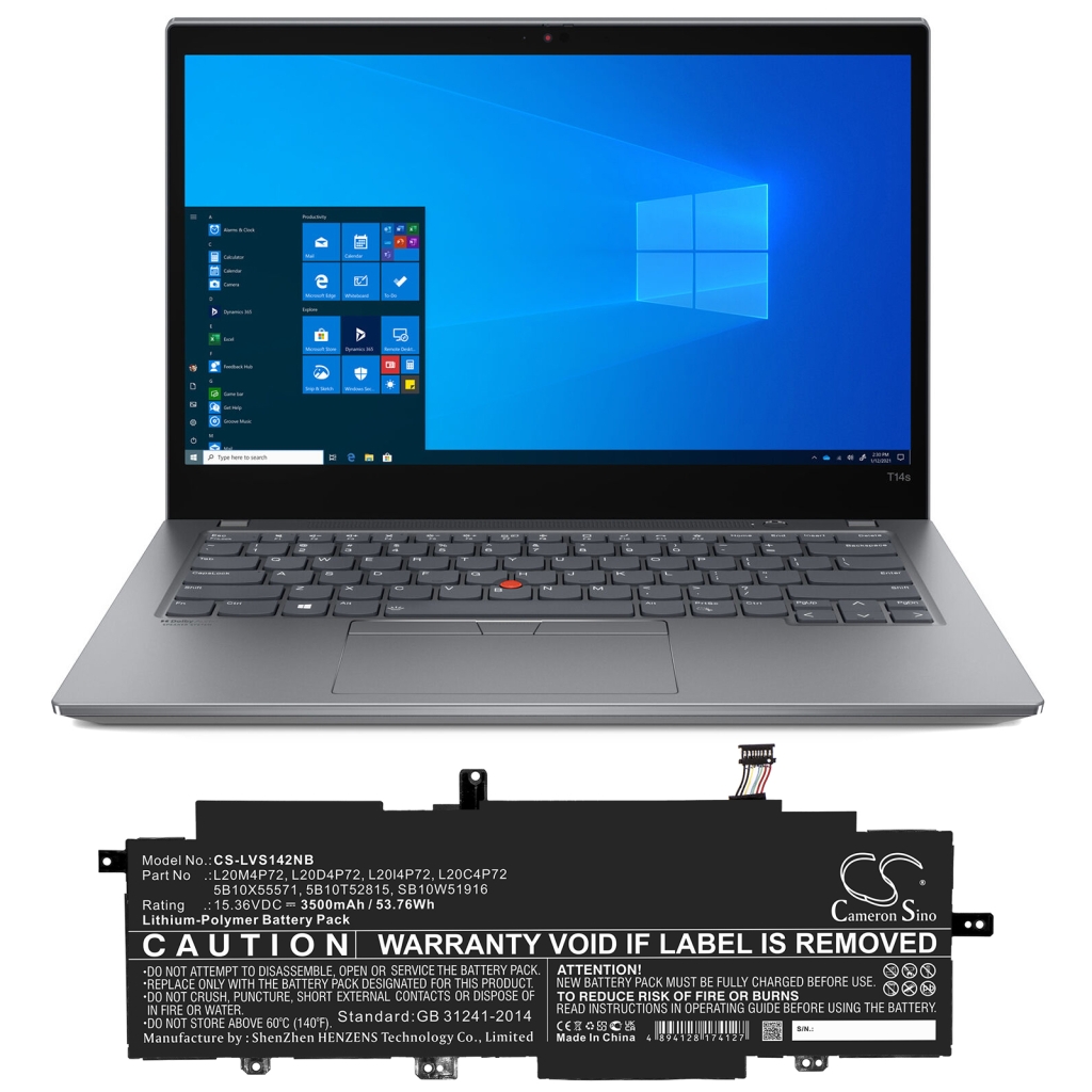 Laptop akkumulátorok Lenovo 2AJN7TP00131AUC (CS-LVS142NB)