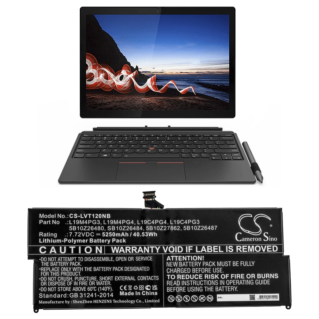 Laptop akkumulátorok Lenovo ThinkPad X12 Detachable (CS-LVT120NB)