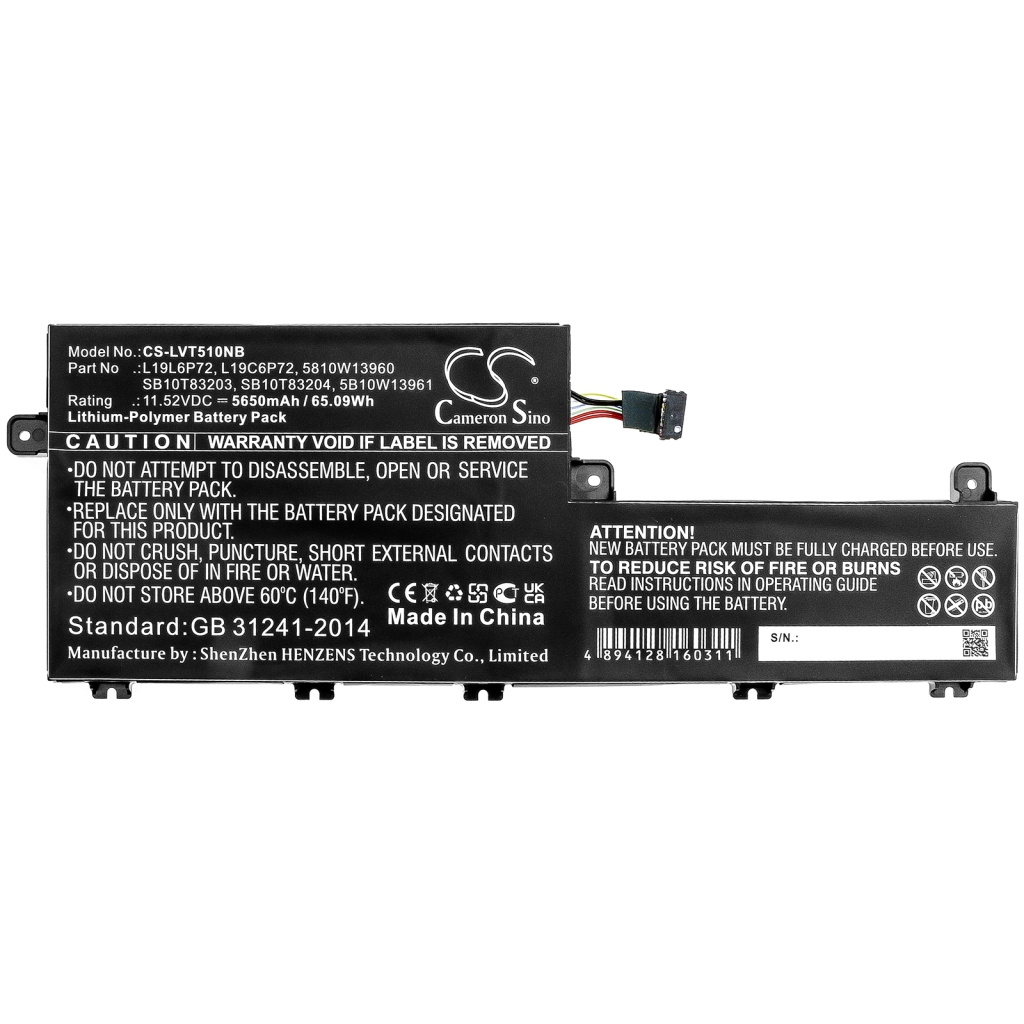 Notebook battery Lenovo CS-LVT510NB