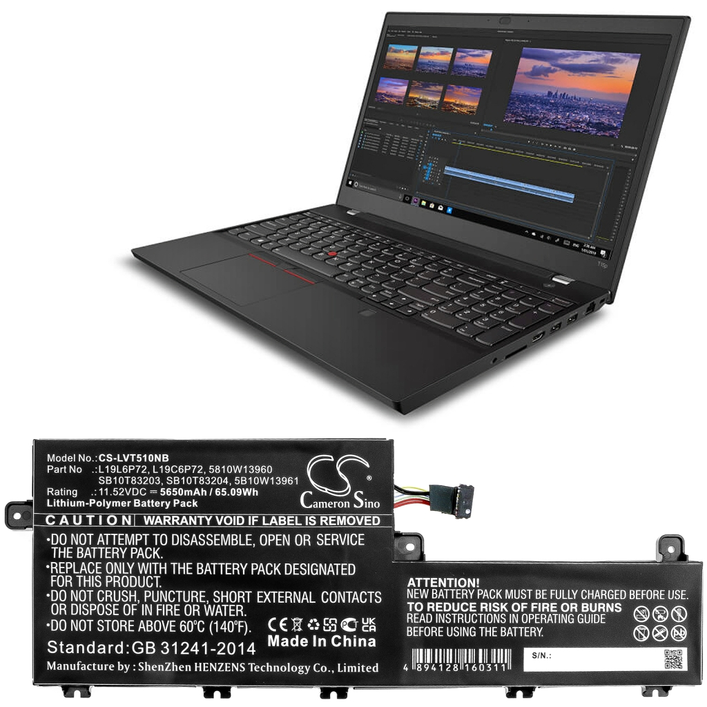 Laptop akkumulátorok Lenovo ThinkPad P15v (CS-LVT510NB)