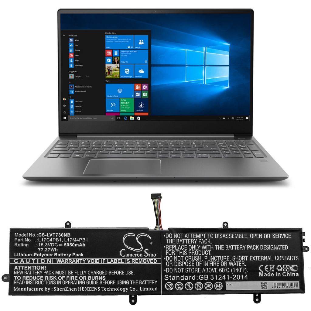 Laptop akkumulátorok Lenovo Ideapad 720s-15 81ac (CS-LVT730NB)
