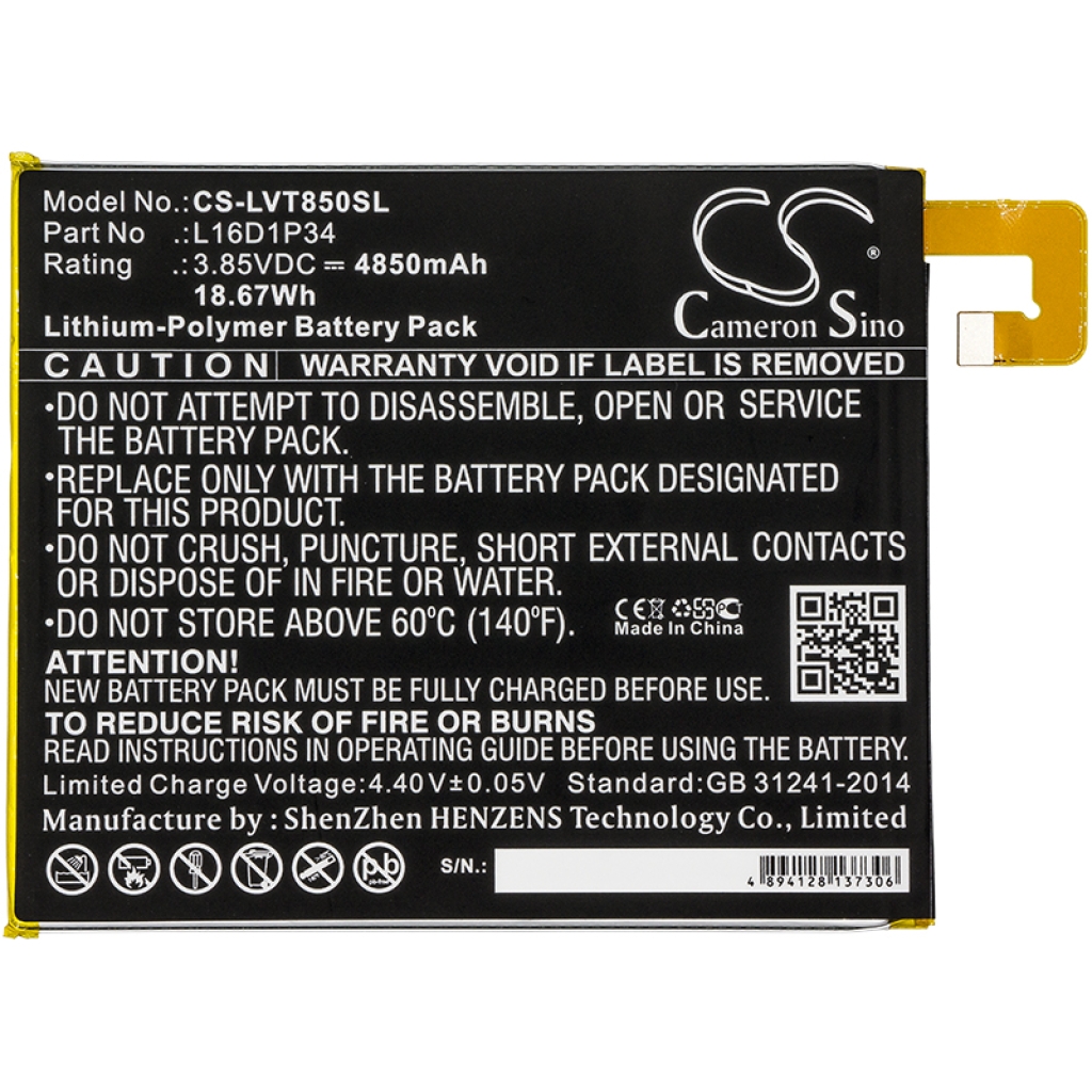 Tablet Battery Lenovo Tab4 (CS-LVT850SL)