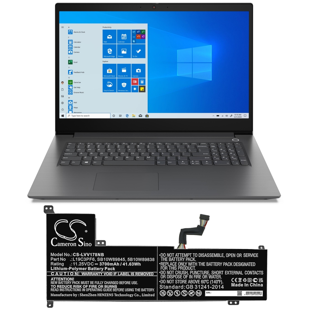 Laptop akkumulátorok Lenovo V17-IIL (82GX) (CS-LVV178NB)