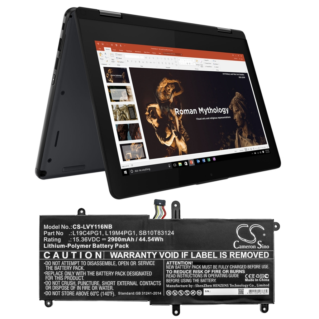 Laptop akkumulátorok Lenovo 11e Yoga Gen 6 20SES0BR00 (CS-LVY116NB)