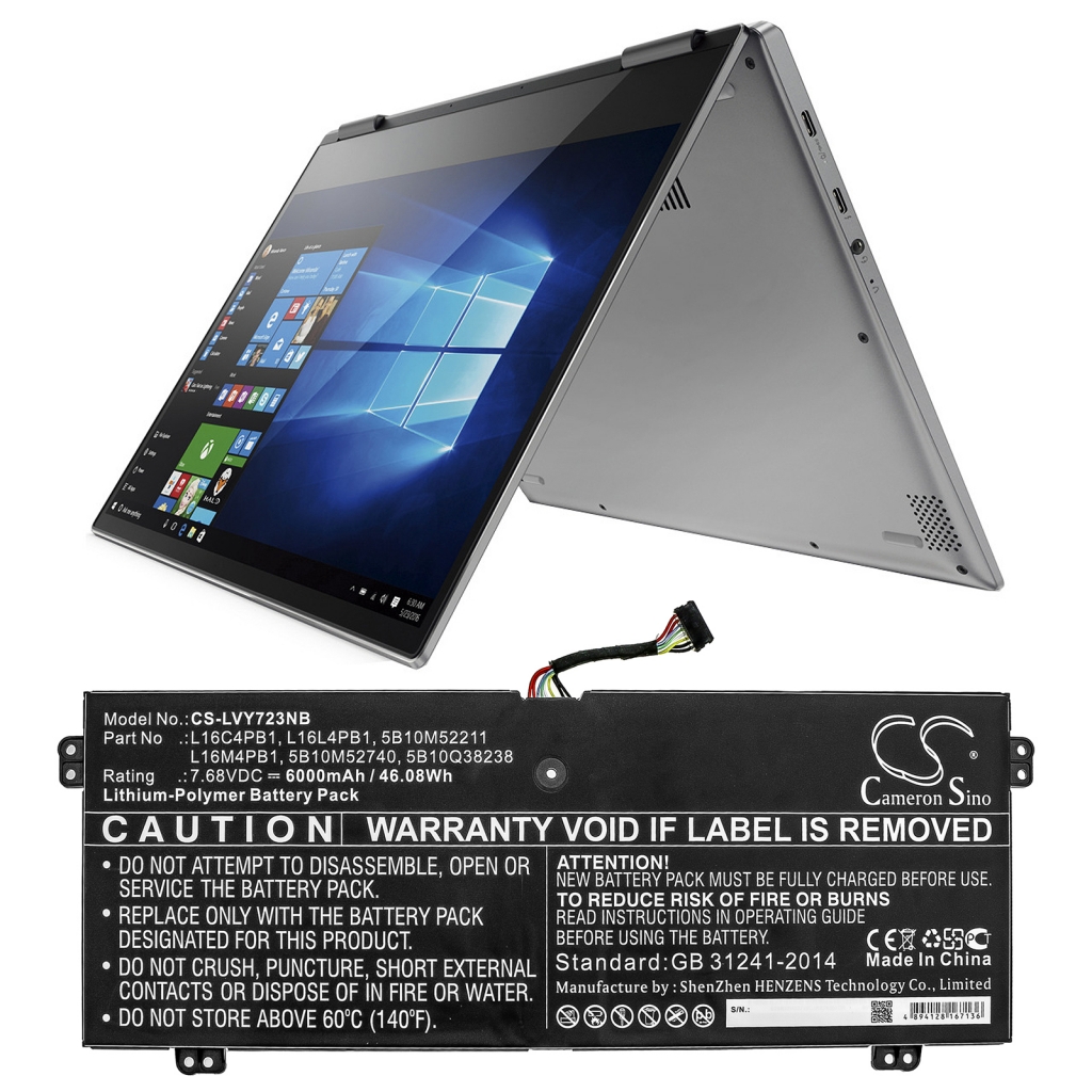 Laptop akkumulátorok Lenovo Yoga 720-13IKB(81C30060GE) (CS-LVY723NB)