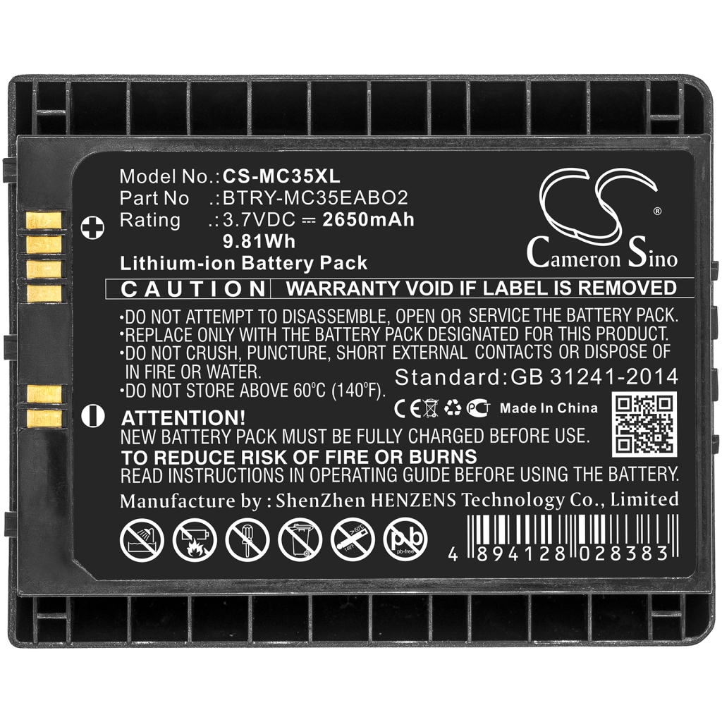 BarCode, Scanner Battery Symbol MC35-C-E5B2 (CS-MC35XL)