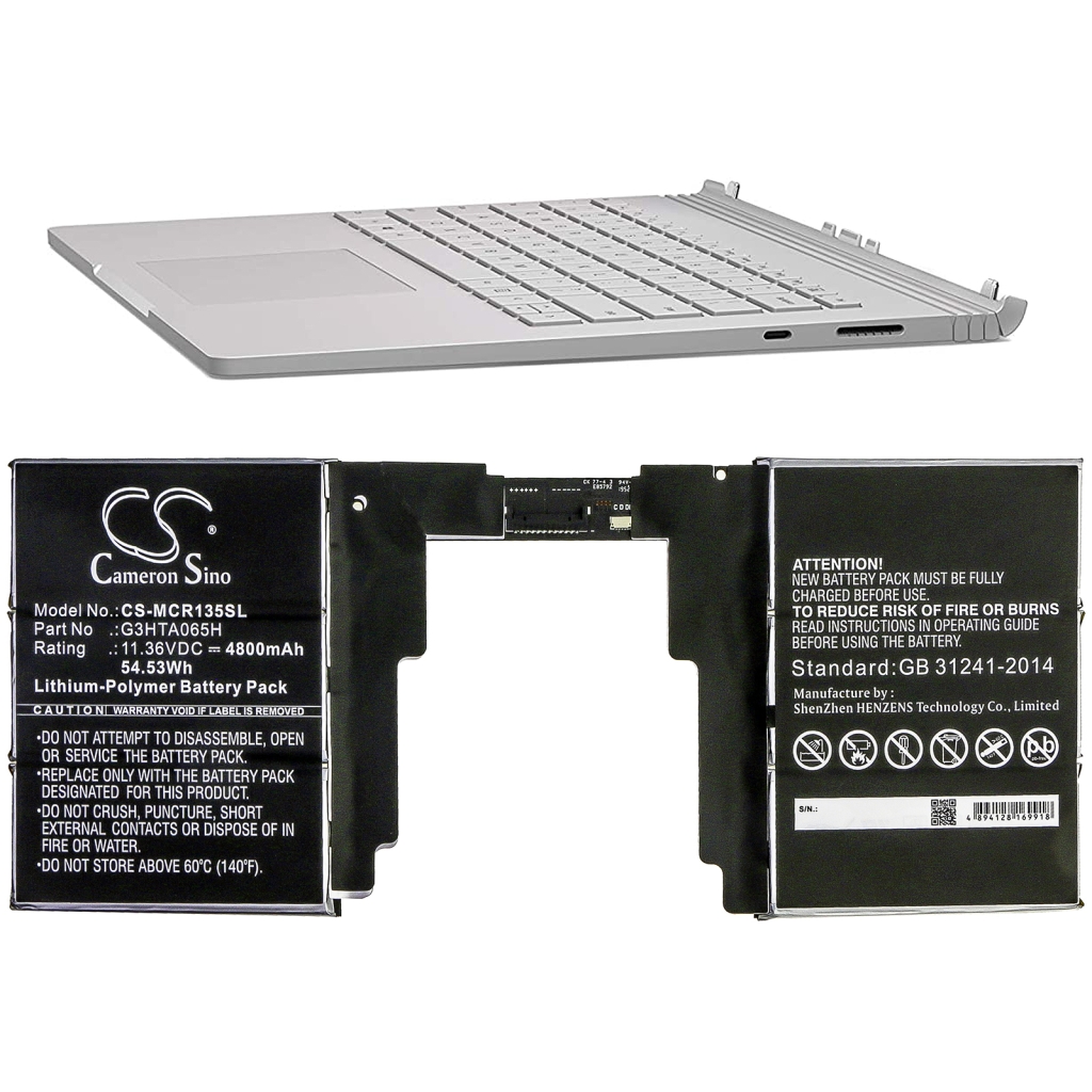 Tablet Battery Microsoft Surface Book 3 13.5 Keyboard (CS-MCR135SL)