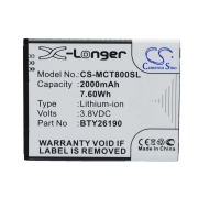CS-MCT800SL<br />Batteries for   replaces battery Cynus T8