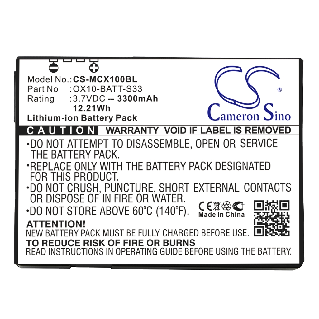 BarCode, Scanner Battery M3 Mobile OX10 (CS-MCX100BL)