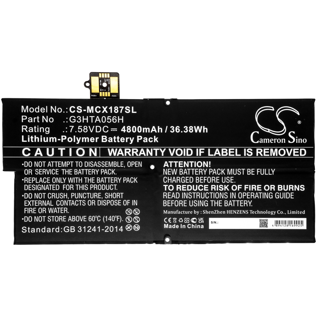 Tablet Battery Microsoft CS-MCX187SL