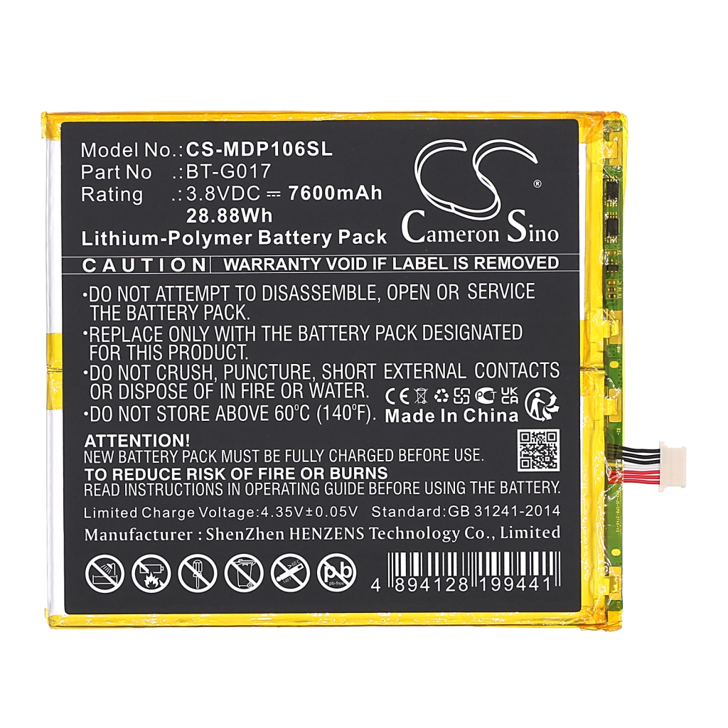 Tablet Battery Medion Lifetab P10602 (CS-MDP106SL)