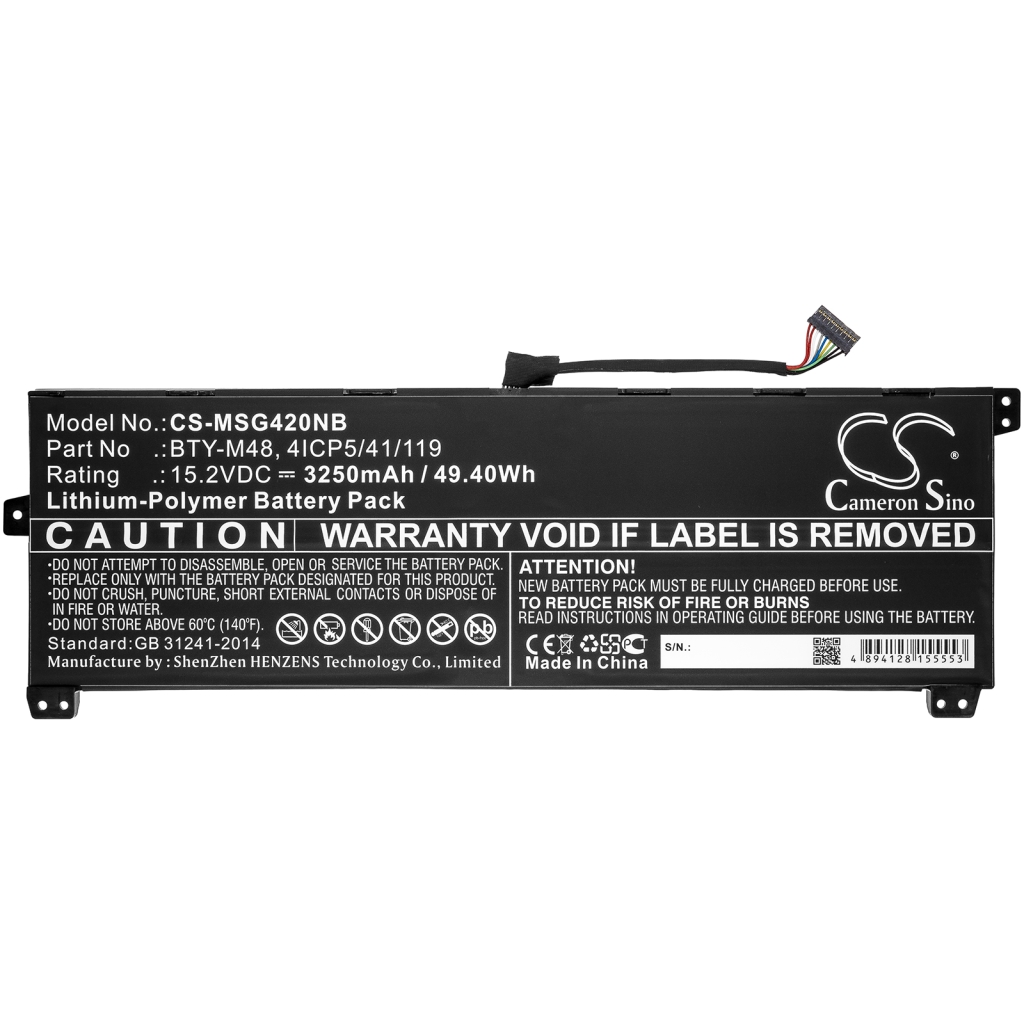 Notebook battery MSI PS42 Modern 8RA-074IN (CS-MSG420NB)